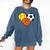 Mom Sports Heart Soccer Basketball Baseball Softball Comfort Colors Sweatshirt Blue Jean