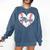 Mother's Day Distressed Heart Baseball Mom Mama Sport Fan Comfort Colors Sweatshirt Blue Jean