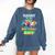 Nanny Of The Birthday Boy Baseball Football Colorful Comfort Colors Sweatshirt Blue Jean
