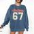 Number 67 Meme Six Seven Baseball Style Kids Boy Teen Comfort Colors Sweatshirt Blue Jean Number 67 Meme Six Seven Baseball Style Kids Boy Teen Comfort Colors Sweatshirt Blue Jean