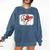 Peace Love Baseball Mom Mommy Comfort Colors Sweatshirt Blue Jean