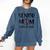 Proud Senior Baseball Mom Senior 2024 Class Leopard Game Day Comfort Colors Sweatshirt Blue Jean