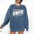 Proud Senior Grandma Class Of 2026 Baseball Graduate Leopard Comfort Colors Sweatshirt Blue Jean