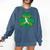 Retro Shamrock Baseball St Patricks Day Men Women Boys Girls Comfort Colors Sweatshirt Blue Jean