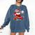 Santa Baseball Christmas Pajamas Xmas Men Boy Toddlers Comfort Colors Sweatshirt Blue Jean