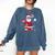 Santa Baseball Christmas Pajamas Xmas Men Kids Boys Comfort Colors Sweatshirt Blue Jean
