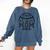 Senior Baseball Mom 2024 Comfort Colors Sweatshirt Blue Jean