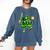 Shamrock Lucky Clover Baseball Patricks Day Family Matching Comfort Colors Sweatshirt Blue Jean Shamrock Lucky Clover Baseball Patricks Day Family Matching Comfort Colors Sweatshirt Blue Jean