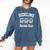 Sideline Social Club Baseball Mom 2024 Mother's Day Comfort Colors Sweatshirt Blue Jean