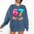 Six Seven 6-7 Baseball Ice Cream Drip 67 Meme Hands Comfort Colors Sweatshirt Blue Jean