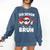 Six Seven Bruh Valentines Baseball Kids 67 Valentine Boys Comfort Colors Sweatshirt Blue Jean
