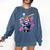 Skeleton Baseball Drip Boy Youth Dripping Baseball Halloween Comfort Colors Sweatshirt Blue Jean