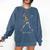 Spooky Season Skeleton Baseball Player Halloween Batter Comfort Colors Sweatshirt Blue Jean