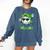St Patrick Day Baseball Drip Ice Cream Baseball Player Men Comfort Colors Sweatshirt Blue Jean
