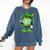 St Patricks Day Shamrock Baseball Drip Icecream Irish Boys Comfort Colors Sweatshirt Blue Jean