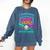 I Survived 100 Days Of School Baseball Drip Comfort Colors Sweatshirt Blue Jean