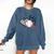 That's My Boy Leopard Heart Baseball Mom Premium Comfort Colors Sweatshirt Blue Jean