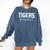 Tigers Baseball Inspired Comfort Colors Sweatshirt Blue Jean