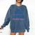 Tired But Caffeinated Baseball Mom Trendy Tired Baseball Mom Comfort Colors Sweatshirt Blue Jean