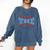Tis The Season Baseball Mom Enthusiast Joy Comfort Colors Sweatshirt Blue Jean