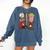 Tis The Season Baseball Mom Game Day Cheering Sports Lover Comfort Colors Sweatshirt Blue Jean