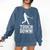 Touchdown Baseball Football Sports Comfort Colors Sweatshirt Blue Jean