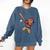 Ugly Christmas Sweater Gingerbread Baseball Toddler Kids Comfort Colors Sweatshirt Blue Jean
