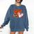 Valentines Baseball Basketball Football Heart Boy Men Comfort Colors Sweatshirt Blue Jean