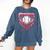 Valentines Baseball Boys Ice Cream Drip Heart Youth Kids Comfort Colors Sweatshirt Blue Jean