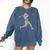 Valentines Day Baseball Batter Silhouette Heart Men Boy Kids Comfort Colors Sweatshirt Blue Jean