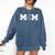 Women Baseball Mom Comfort Colors Sweatshirt Blue Jean