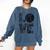 Women's Baseball Softball Baseball Mom LOVE Baseball Comfort Colors Sweatshirt Blue Jean