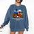 Women's Father Son Baseball Father's Day Comfort Colors Sweatshirt Blue Jean