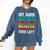 Women's Retro Hit Hard Run Fast Turn Left Baseball Lover Comfort Colors Sweatshirt Blue Jean