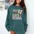 100 Days Of School Baseball 100th Day Of School Coquette Bow Comfort Colors Sweatshirt Chalky Mint