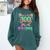 100 Days Of School Baseball Ice Cream Drip 100th Day Player Comfort Colors Sweatshirt Chalky Mint
