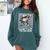100 Days Of School Boys Dabbing Baseball 100th Day Of School Comfort Colors Sweatshirt Chalky Mint
