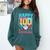 100 Days Of School Kids Baseball Drip 100th Day Of School Comfort Colors Sweatshirt Chalky Mint