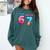 I Was 6 Now I'm 7 Birthday Baseball Drip For Boys Kid Comfort Colors Sweatshirt Chalky Mint