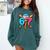 67 Baseball Ice Cream Drip Player Comfort Colors Sweatshirt Chalky Mint