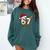 67 Baseball Xmas Lights Santa Hat Holiday Comfort Colors Sweatshirt Chalky Mint