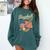 American Flag Baseball Player Bat Fan Catcher Pitcher USA Comfort Colors Sweatshirt Chalky Mint
