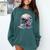 Baseball Catcher Mask Ice Cream Dripping Baseball Boys Comfort Colors Sweatshirt Chalky Mint