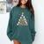 Baseball Christmas Tree Light Xmas Baseball Boys Kids Comfort Colors Sweatshirt Chalky Mint