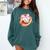Baseball Drip Ice Cream Coquette Pink Bow Baseball Player Comfort Colors Sweatshirt Chalky Mint