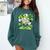 Baseball Drip Ice Cream Shamrock Irish St Patricks Men Comfort Colors Sweatshirt Chalky Mint
