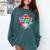 Baseball Drip Jersey Number 77 For Players & 77th Birthday Comfort Colors Sweatshirt Chalky Mint