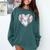 Baseball Heart Love Game Sports Fan Game Day Comfort Colors Sweatshirt Chalky Mint