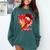 Baseball Heart Valentine Baseball Ice Cream Drip Boys Girls Comfort Colors Sweatshirt Chalky Mint