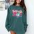 Baseball Ice Cream Drip Coquette Women Girls Mom Mama Comfort Colors Sweatshirt Chalky Mint
